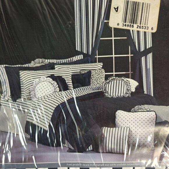 Vintage Wamsutta Supercale Plus Striped King Flat Sheet Black - Picture 5 of 6